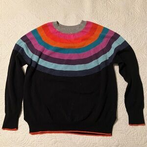 Colorful Striped Cotton Cashmere Women's Sweater